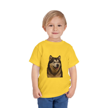 Malamute Head Toddler Unisex Short Sleeve Crewneck Tee