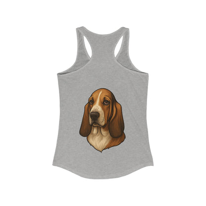Basset Hound Head Women's Racerback Tank