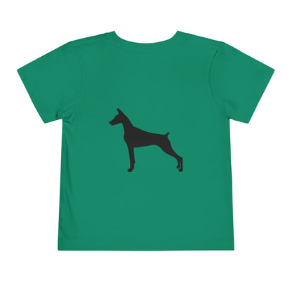 Doberman Silhouette Toddler Unisex Short Sleeve Crewneck Tee