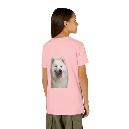 Samoyed Head Youth Unisex Short Sleeve Crewneck Tee