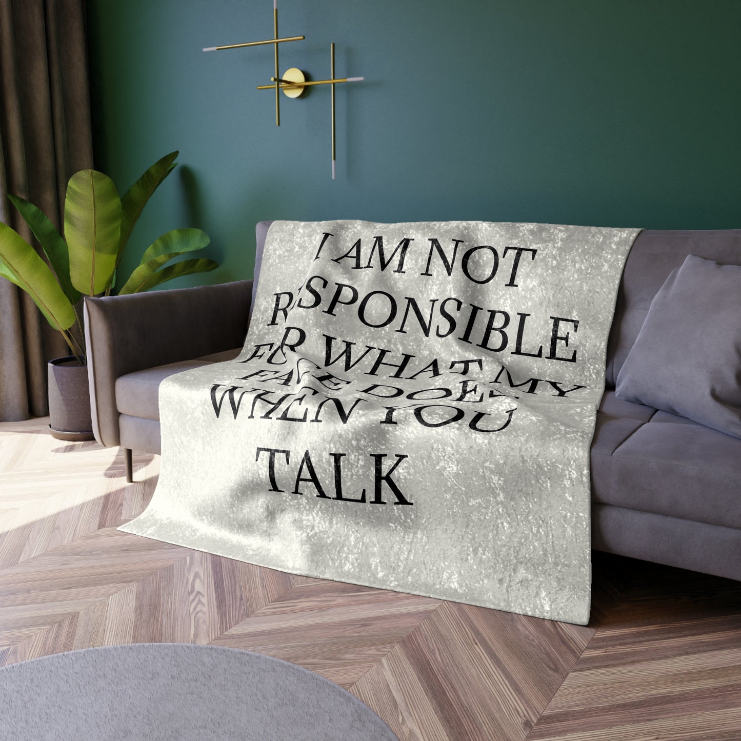 When You Talk Crushed Velvet Blanket