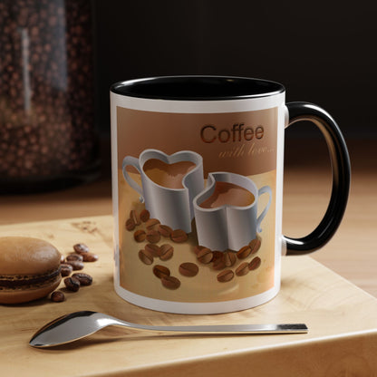 Coffee With Love 2-Tone Coffee Mug