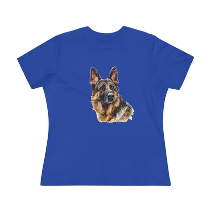 German Shepherd Head Women's Short Sleeve Crewneck Tee