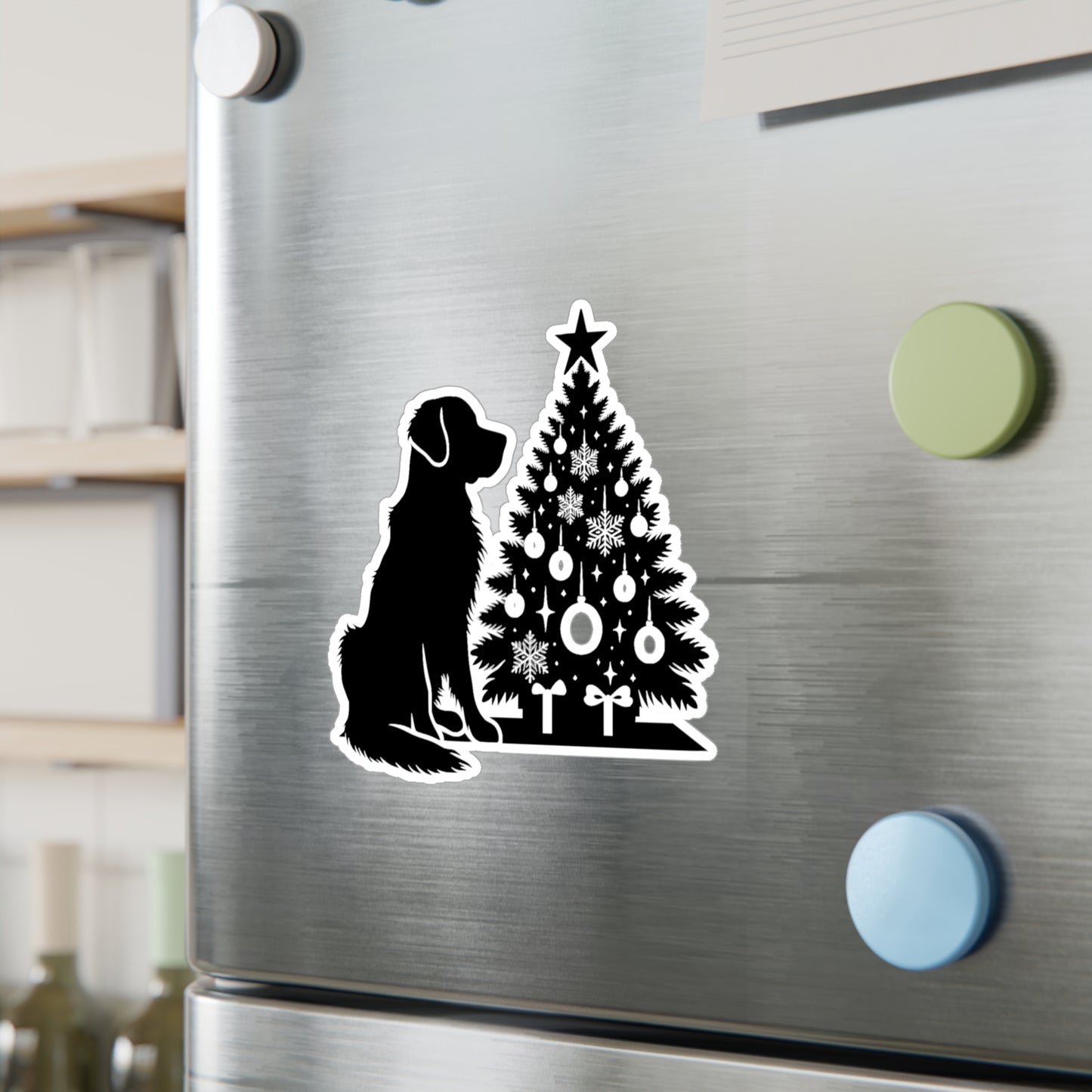 Golden Christmas Tree Vinyl Decal