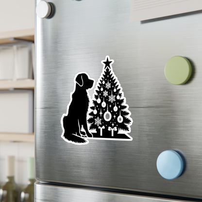 Golden Christmas Tree Vinyl Decal