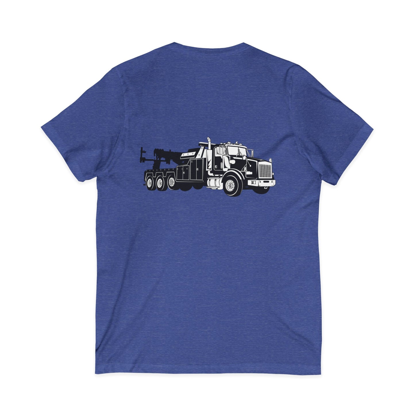 Heavy Tow Truck Unisex Short Sleeve V-Neck Tee