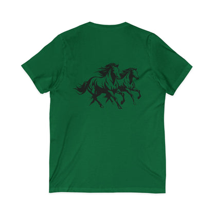 Horsin' Around Unisex Short Sleeve V-Neck Tee