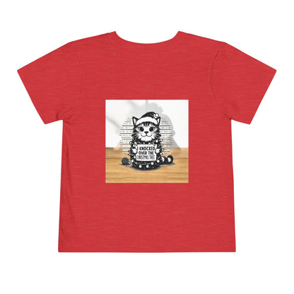Naughty Cat Toddler Unisex Short Sleeve Crewneck Tee