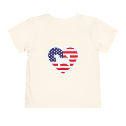 Malamute Flag Toddler Unisex Short Sleeve Crewneck Tee