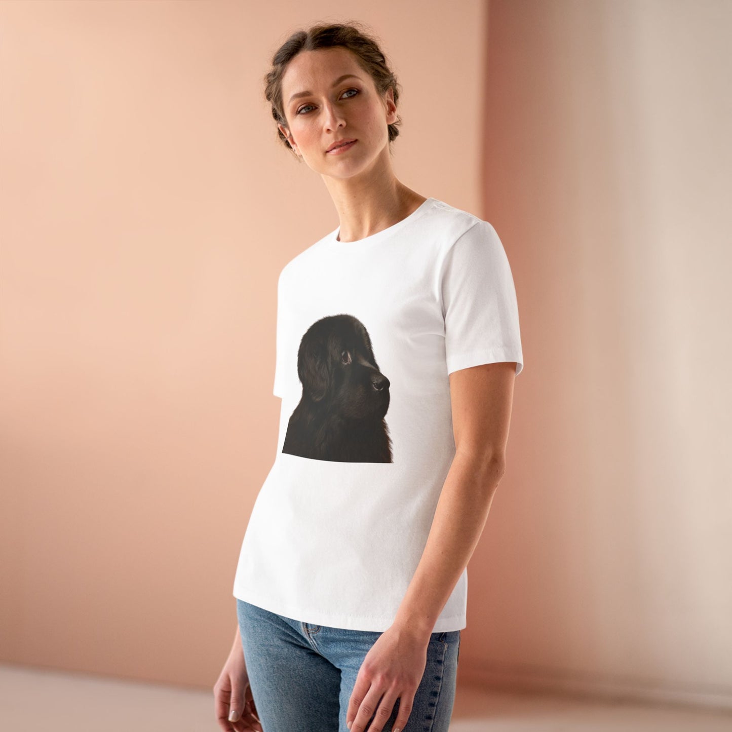 Newfie Head Women's Short Sleeve Crewneck Tee