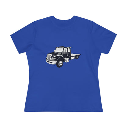 Flatbed Tow Truck Women's Short Sleeve Crewneck Tee