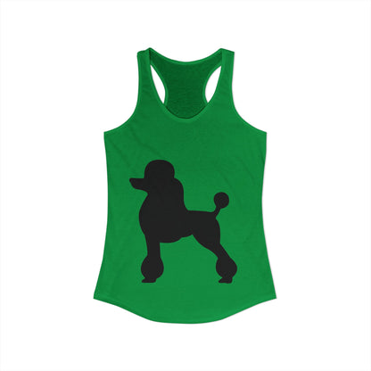 Poodle Silhouette Women's Racerback Tank