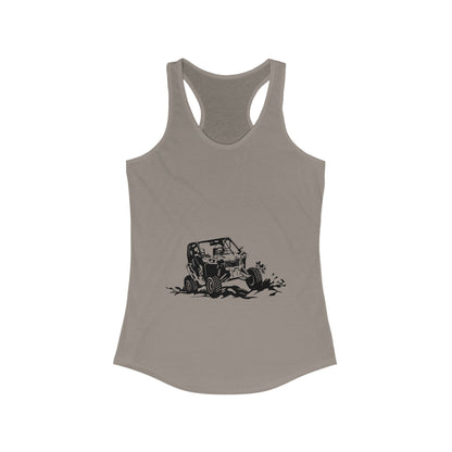 Slingin' Mud Side By Side Women's Racerback Tank