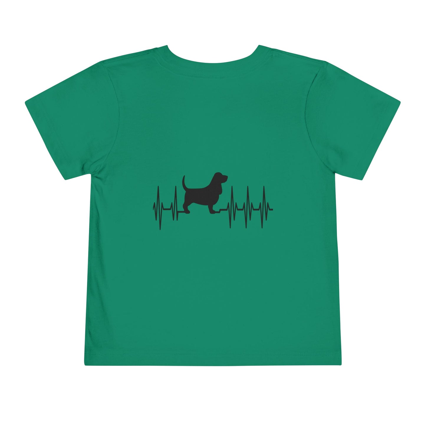 My Heart Beats For Bassets Toddler Unisex Short Sleeve Crewneck Tee