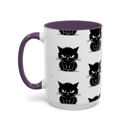 Angry Cat 2-Tone Coffee Mug