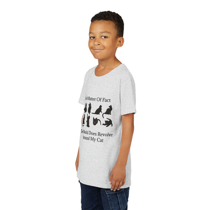 Matter Of Fact Cat Youth Unisex Short Sleeve Crewneck Tee
