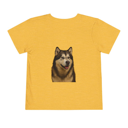 Malamute Head Toddler Unisex Short Sleeve Crewneck Tee