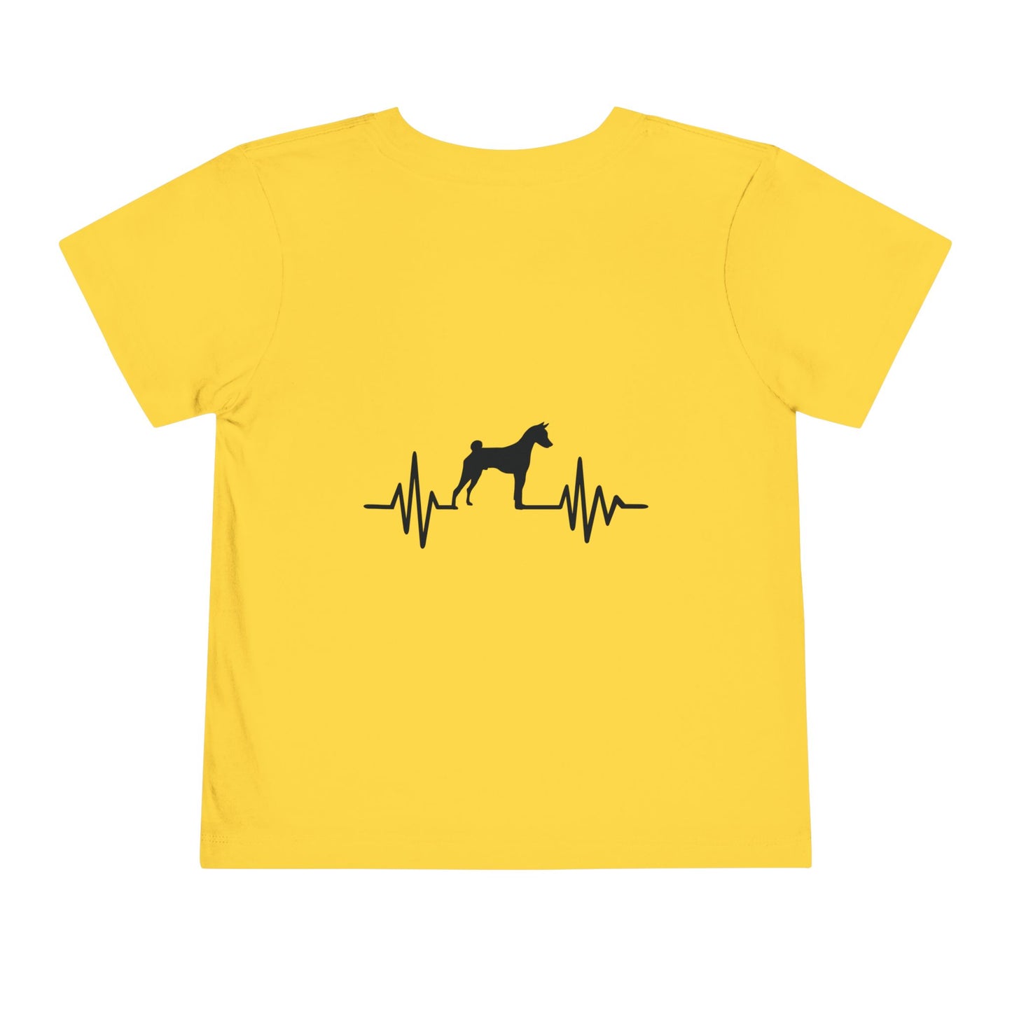 My Heart Beats For Basenjis Toddler Unisex Short Sleeve Crewneck Tee