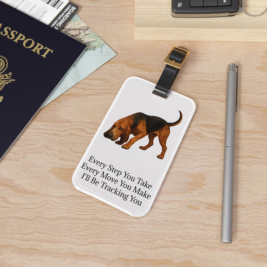 Tracking You Leather Strap Luggage Tag