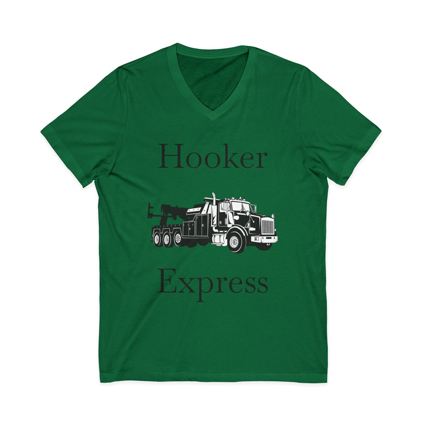 H**ker Express Heavy Tow Truck Unisex Short Sleeve V-Neck Tee
