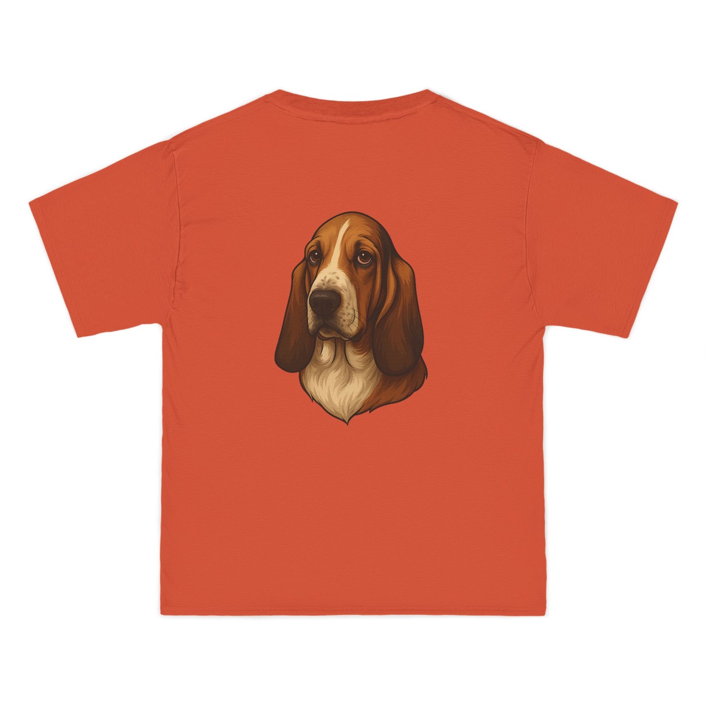 Basset Hound Head Men's Short-Sleeve Crewneck Tee