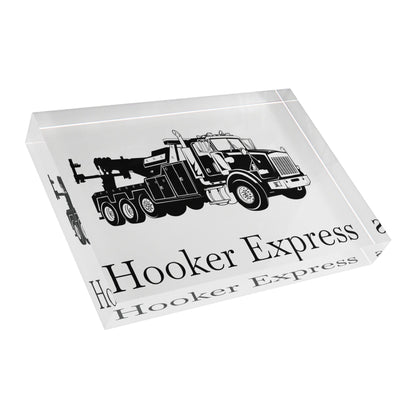 H**ker Express Heavy Tow Truck Acrylic Photo Block