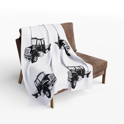 Flatbed Tow Truck Arctic Fleece Blanket