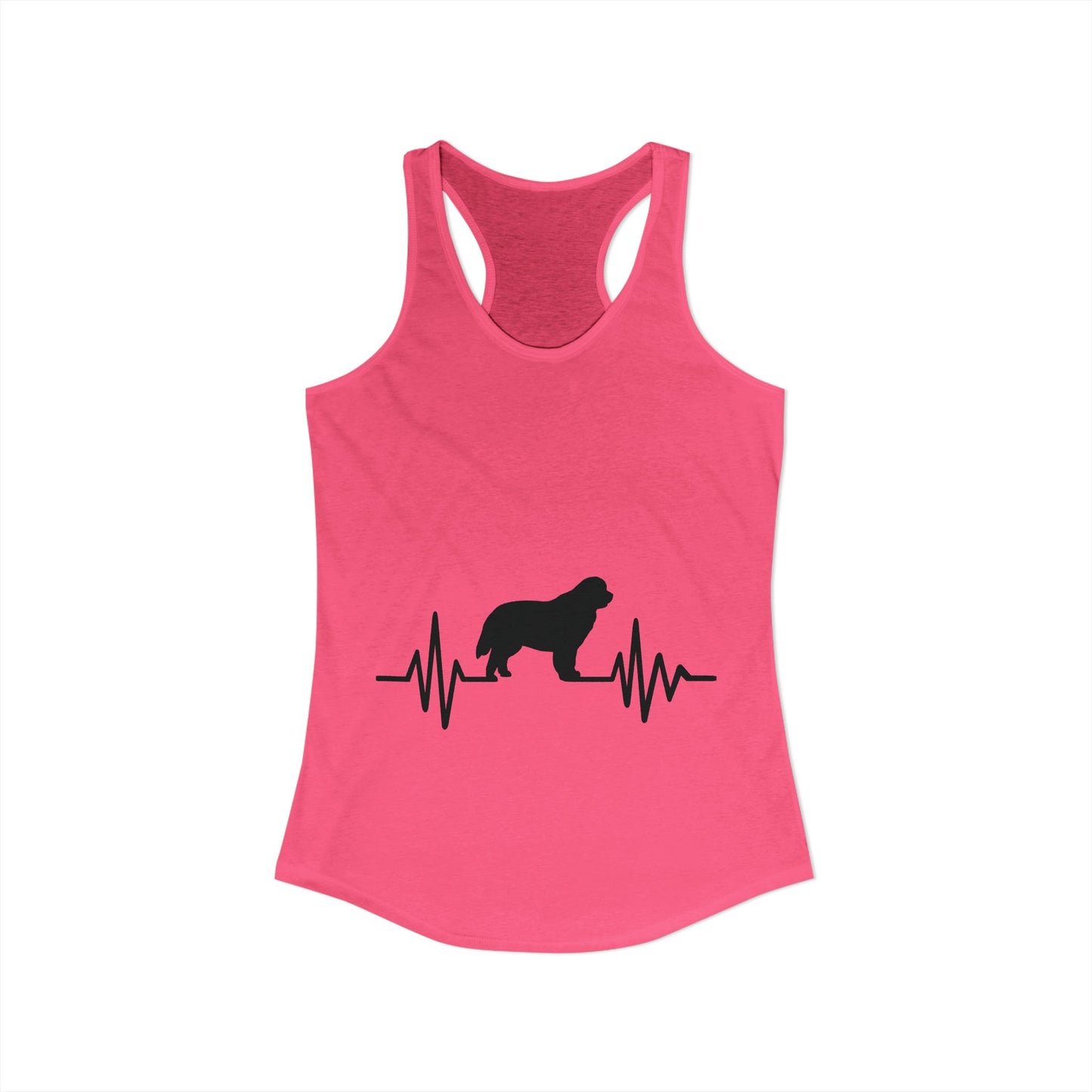 My Heart Beats For Newfies Women's Racerback Tank