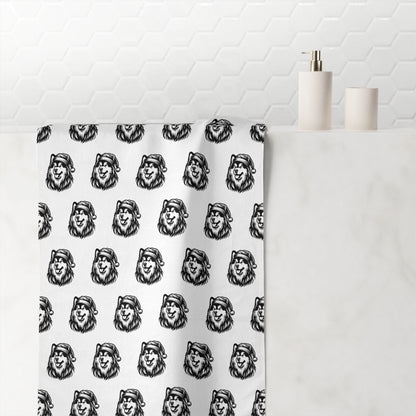 Santa Paws Malamute Mink-Cotton  Beach Towel