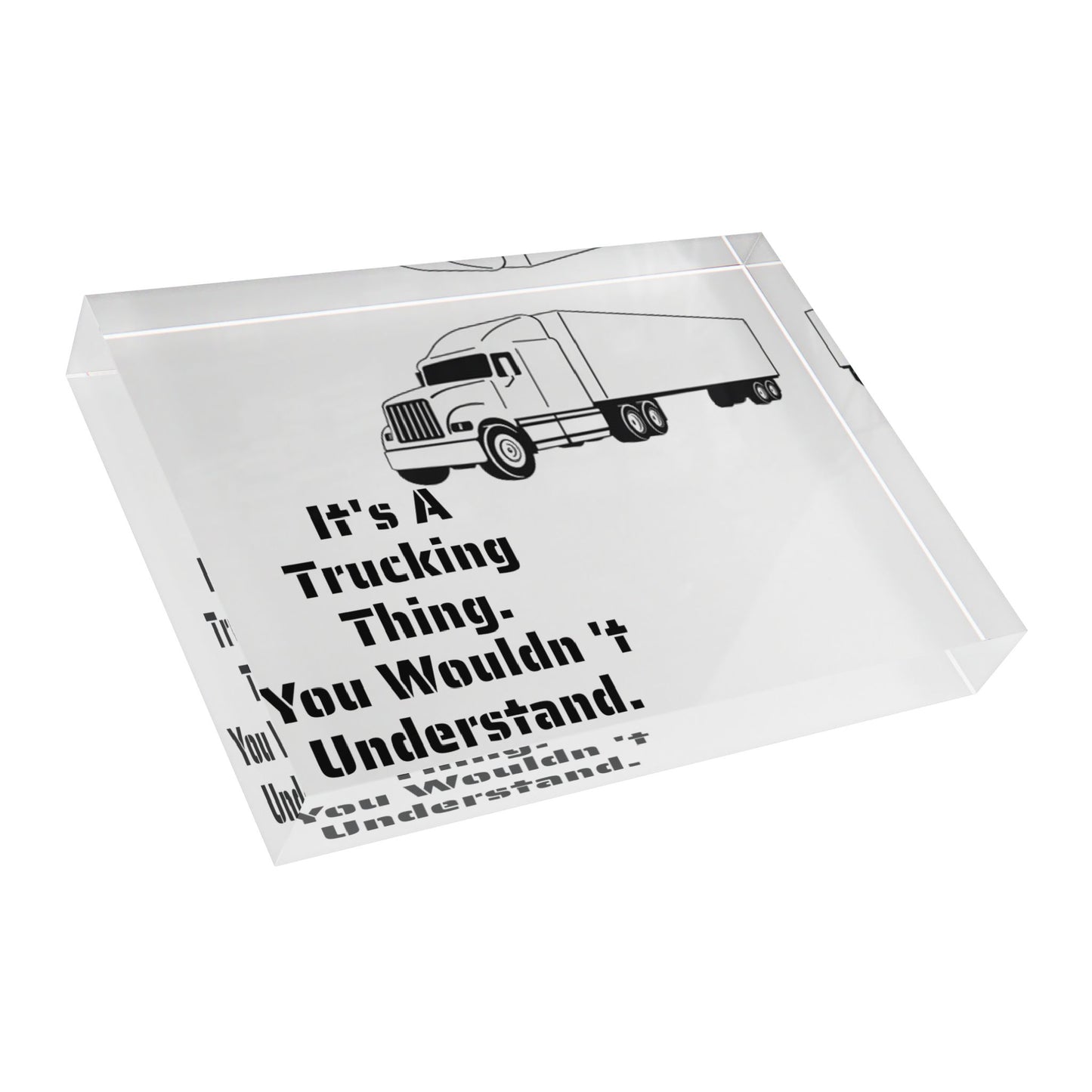 Trucking Thing Acrylic Photo Block