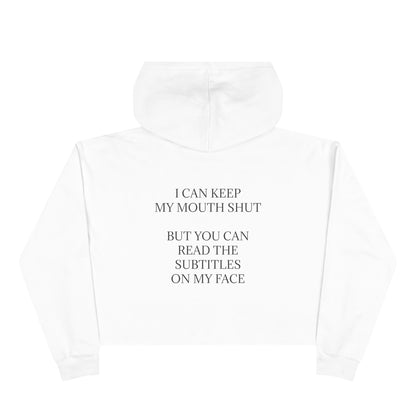 Subtitles Women's Crop Hoodie