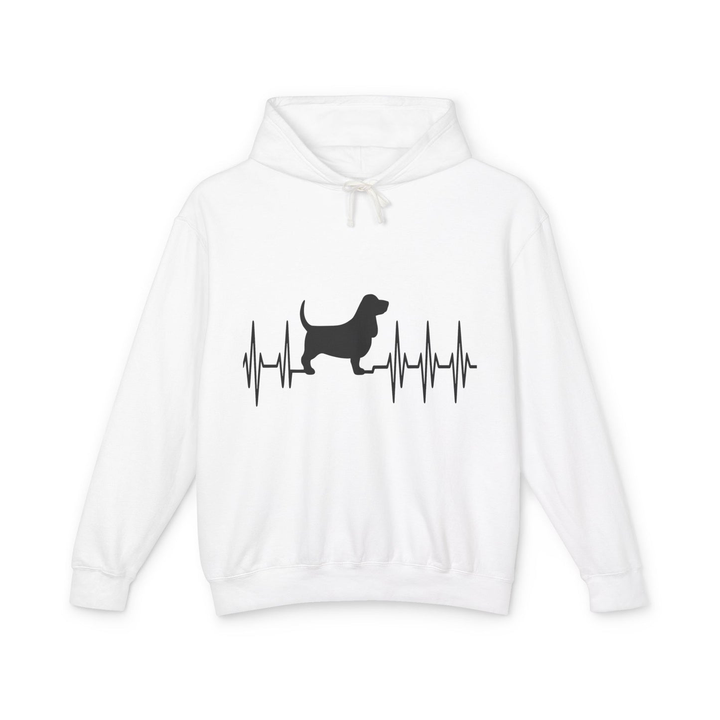 My Heart Beats For Bassets Unisex Lightweight Hoodie
