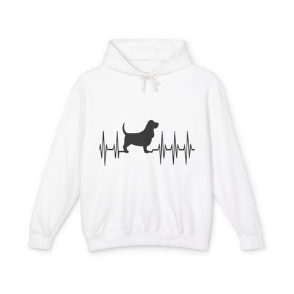 My Heart Beats For Bassets Unisex Lightweight Hoodie