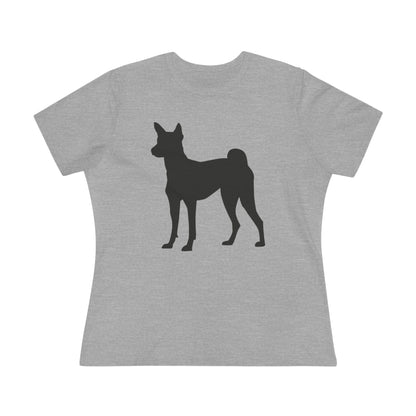 Basenji Silhouette Women's Short Sleeve Crewneck Tee
