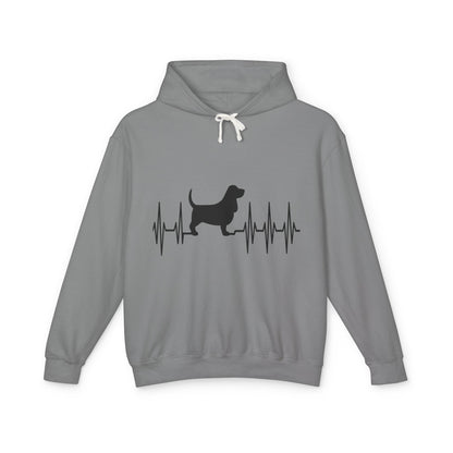 My Heart Beats For Bassets Unisex Lightweight Hoodie