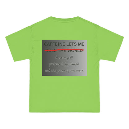 Caffeine Lets Me Men's Short-Sleeve Crewneck Tee