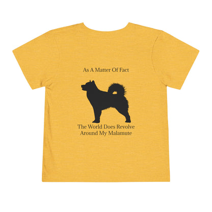 Matter Of Fact Malamute Toddler Unisex Short Sleeve Crewneck Tee