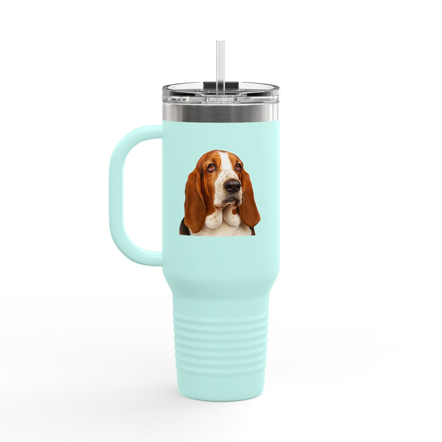 Basset Head Insulated Travel Mug