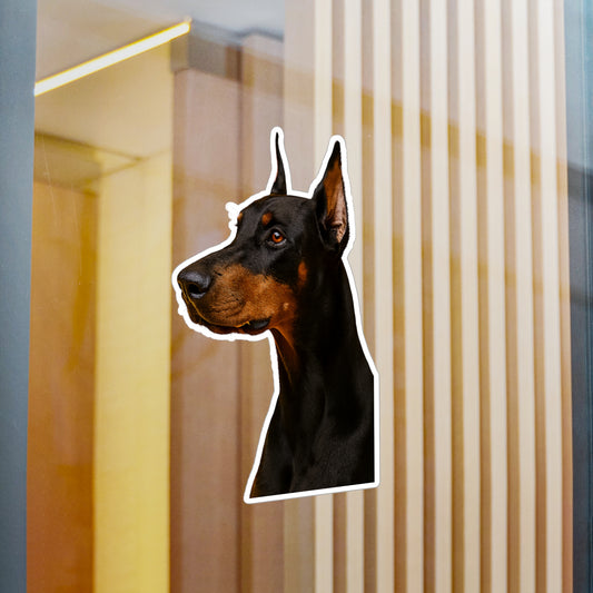 Doberman Head Vinyl Decal