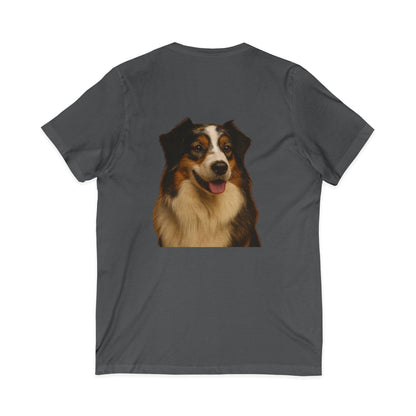 Aussie Head Unisex Short Sleeve V-Neck Tee