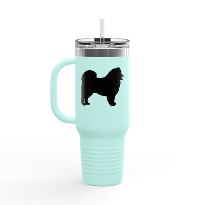 Samoyed Silhouette Insulated Travel Mug