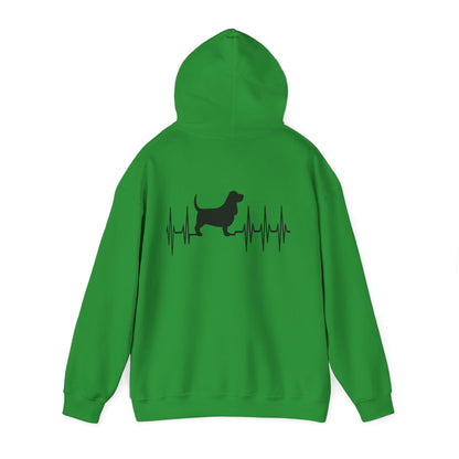 My Heart Beats For Basset Hounds Unisex Hoodie