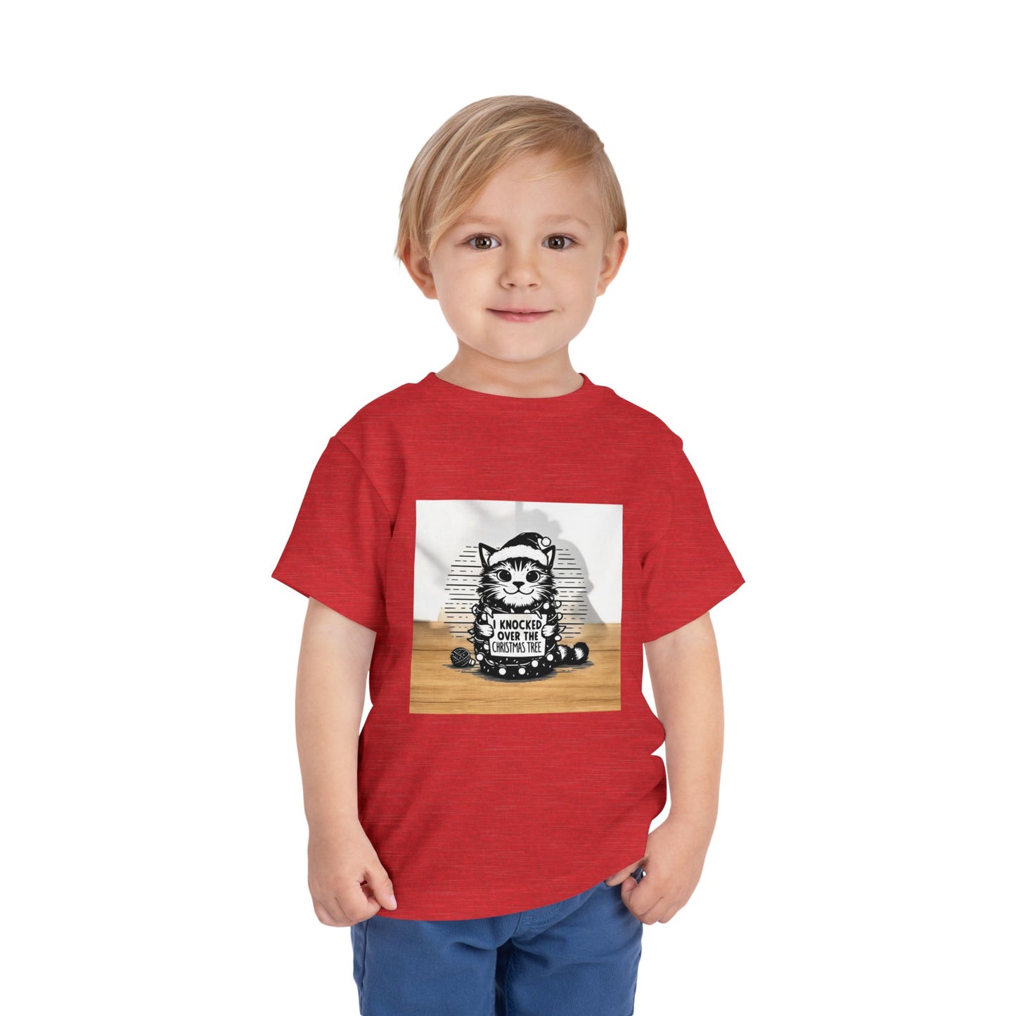 Naughty Cat Toddler Unisex Short Sleeve Crewneck Tee