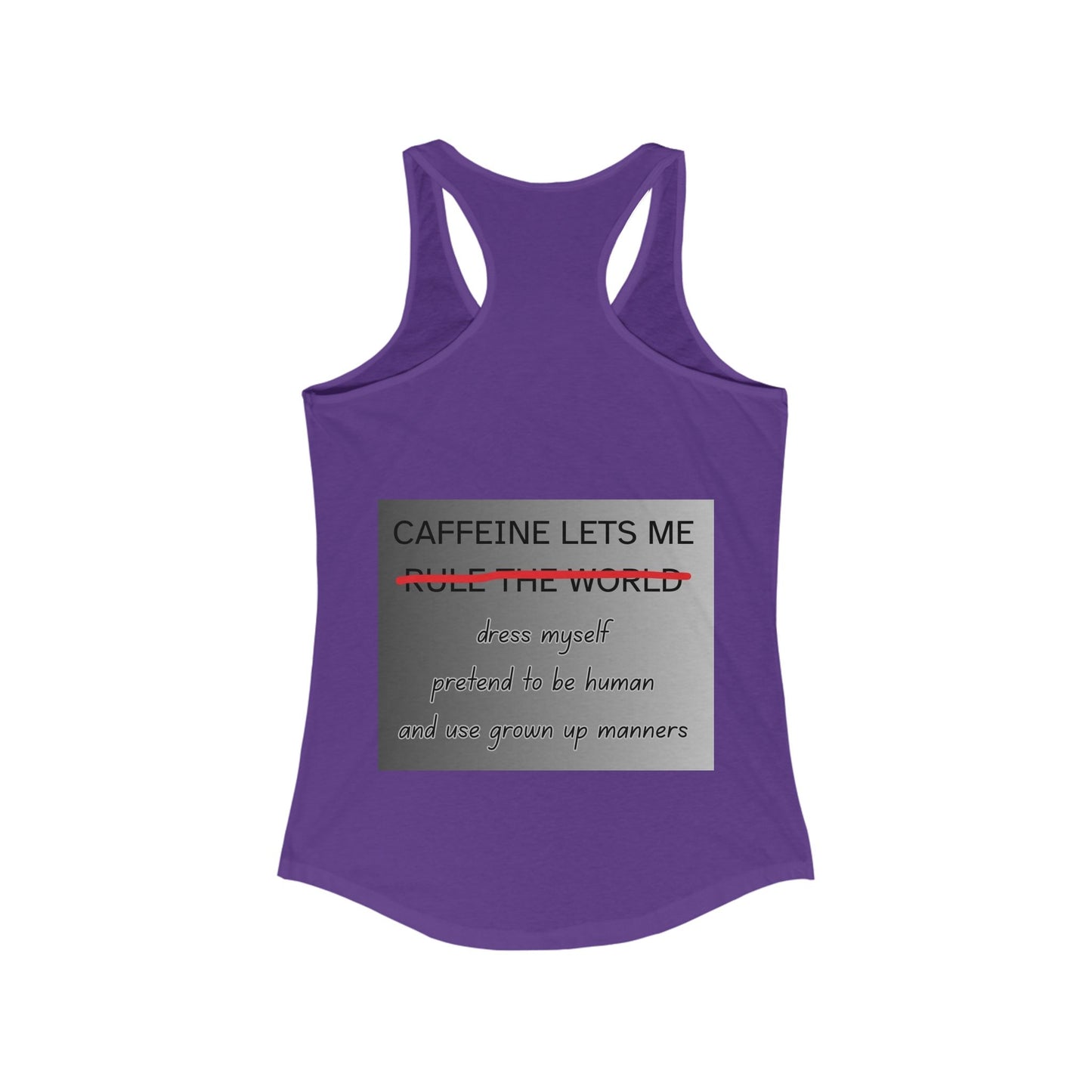 Caffeine Lets Me Women's Racerback Tank