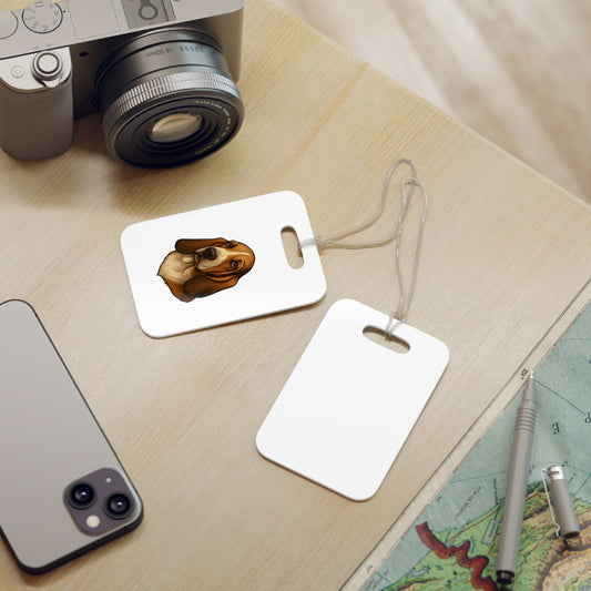 Basset Hound Head Luggage Tag