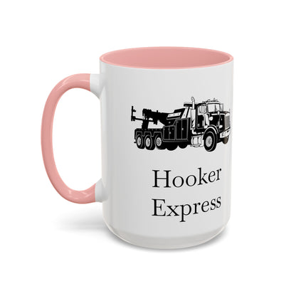 H**ker Express Heavy Tow Truck 2-Tone Coffee Mug