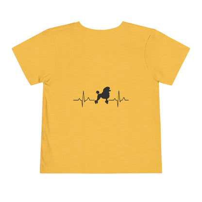 My Heart Beats For Poodles Toddler Unisex Short Sleeve Crewneck Tee