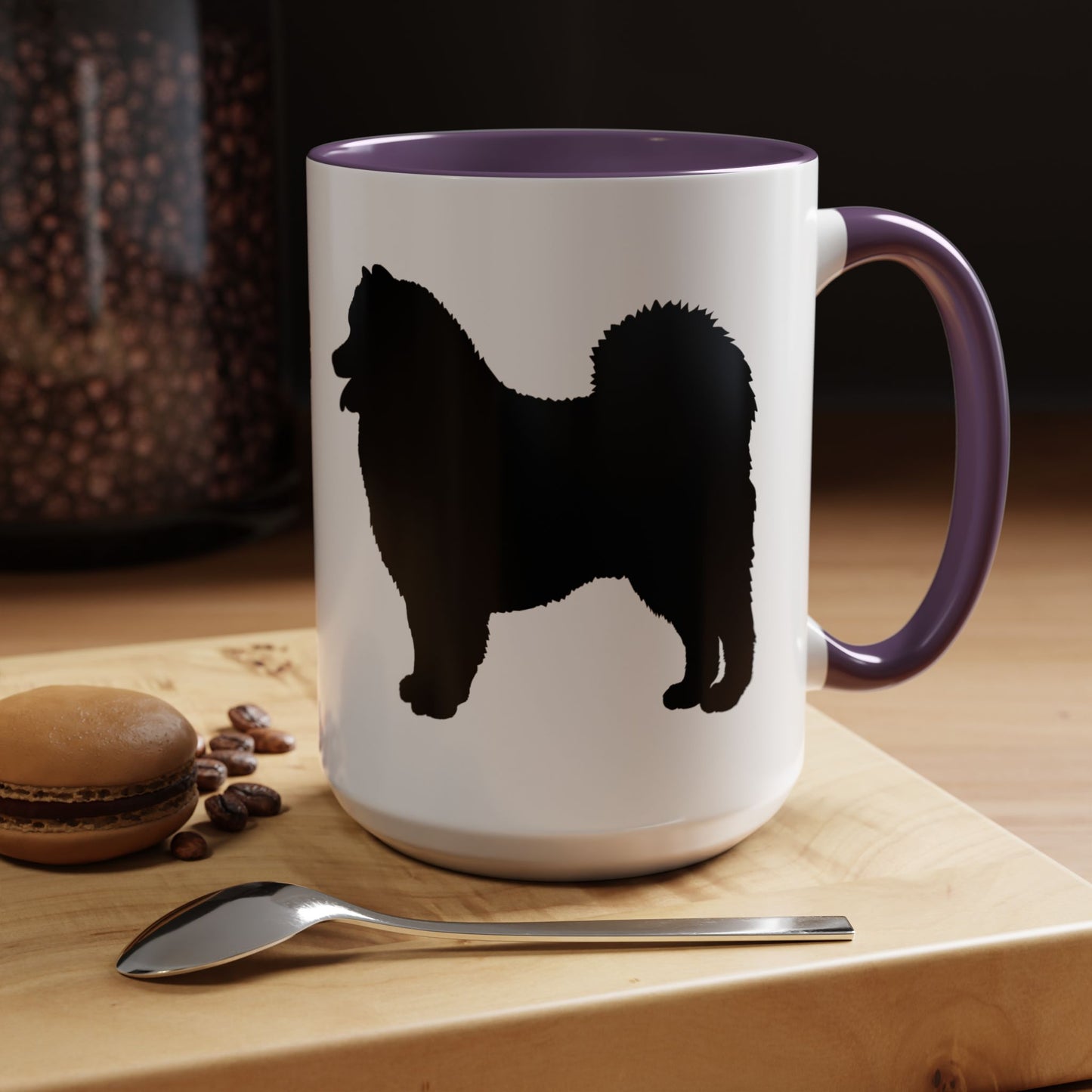 Samoyed Silhouette 2-Tone Coffee Mug