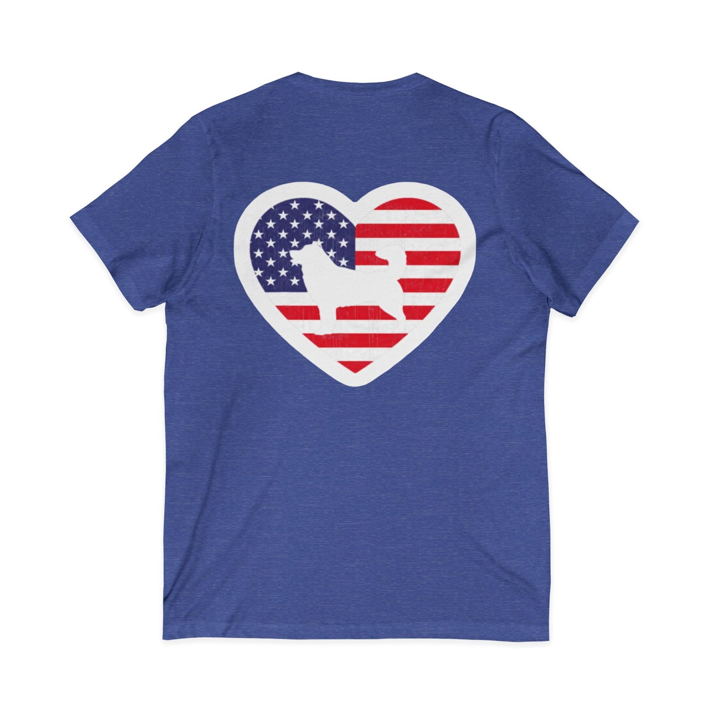 Malamute Flag Unisex Short Sleeve V-Neck Tee