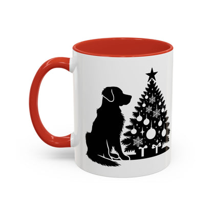 Golden Christmas Tree 2-Tone Coffee Mug